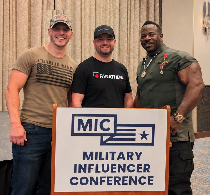 Eric, Justin and Chef Rush at the Military Influencer Conference